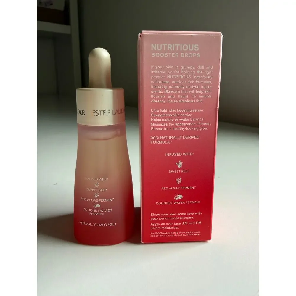 $49 New Estée Lauder Nutritious Booster Drops Serum 1.2 oz Pore Minimizing Serum